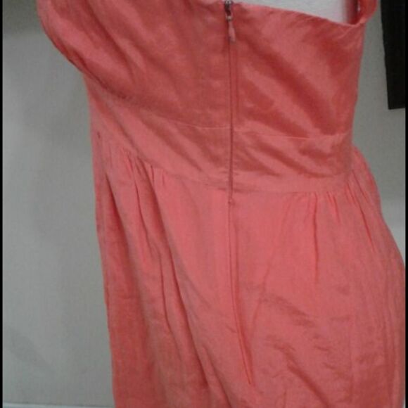 Kensie Colorblock Orange Ruffly Flowy Summery Beach Casual Mini Sundress - Picture 5 of 7